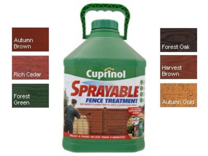 Cuprinol Sprayable Fence Panel Treatment Paint 5L Tub Various Colours